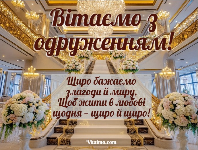 Привітання з одруженням своїми словами