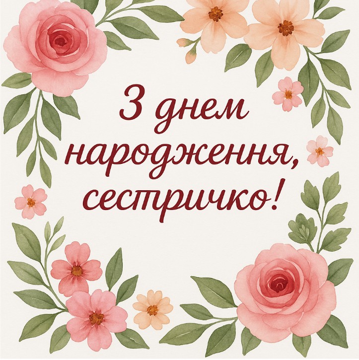 З днем народження сестричко