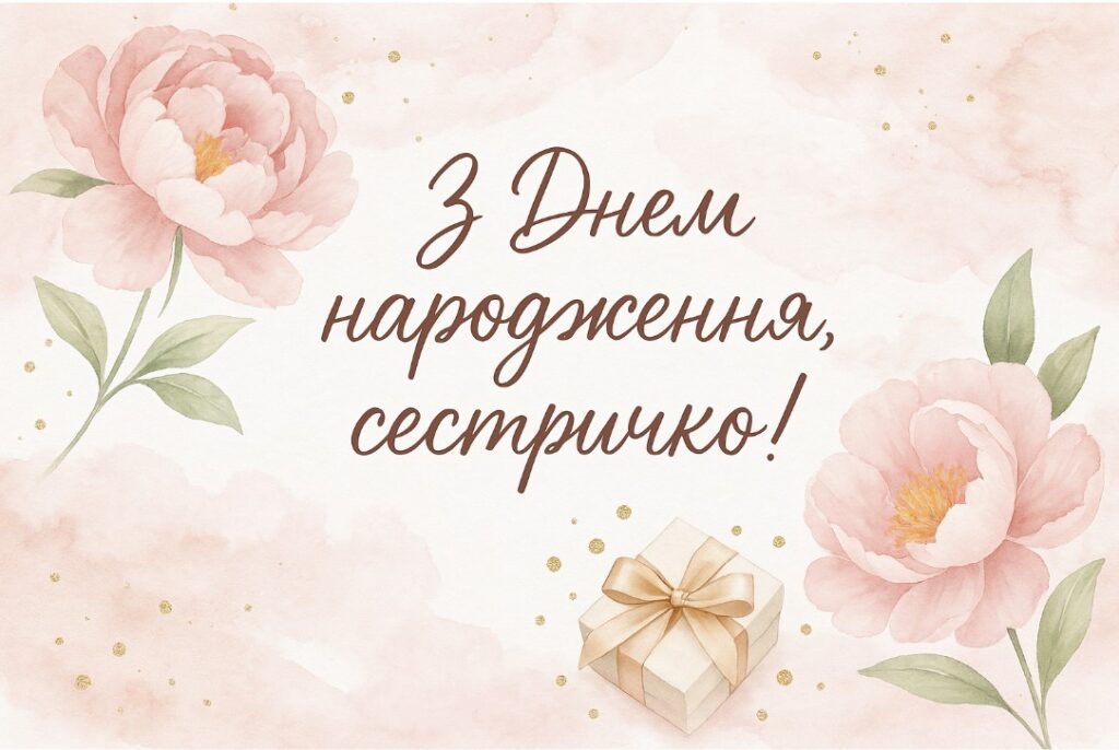 З днем народження сестричко, ніжні привітання 2 З днем народження сестричко