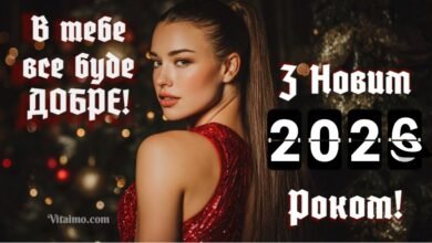 Мотиваційне новорічне зображення з написом «В тебе все буде добре! З Новим 2026 роком»