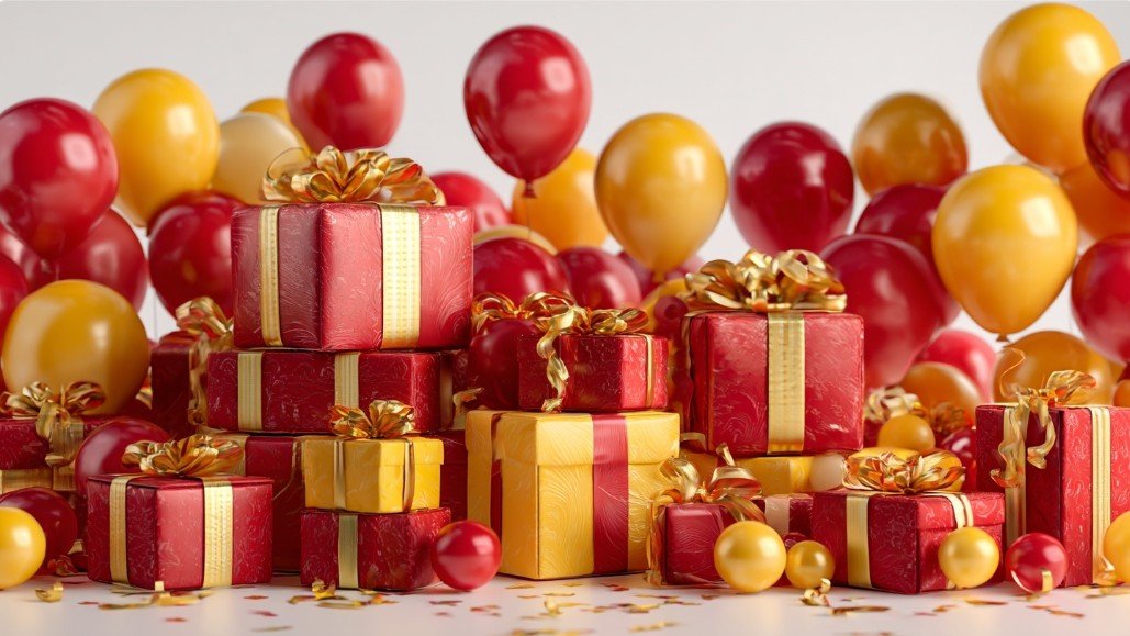 Яскраві святкові подарунки та повітряні кульки — ідеї подарунків для підлітків