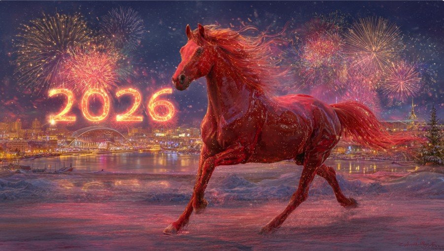 Привітання з Новим Роком 2026 коханій