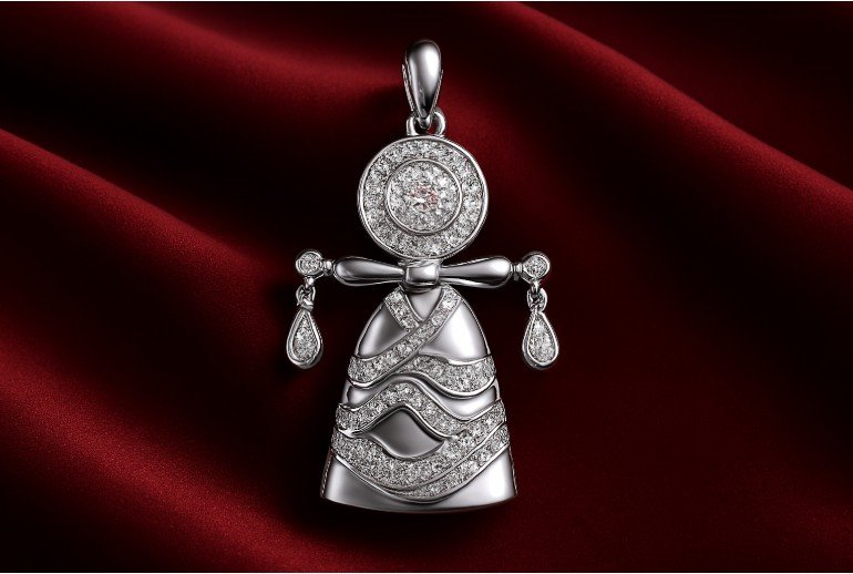 Срібна лялька мотанка