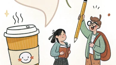 Листівка до Дня вчителя з кавою, усмішкою і побажанням терпіння.