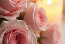 Листівка для мами з рожевими трояндами та словами про дім і близькість.