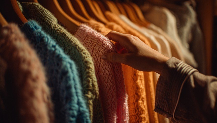 Выбор вязаных вещей в стиле BSL одежда среди мягких свитеров