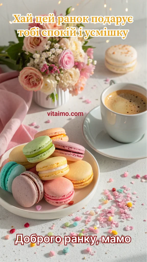«Доброго ранку, мамо» — листівка з кавою й солодощами
