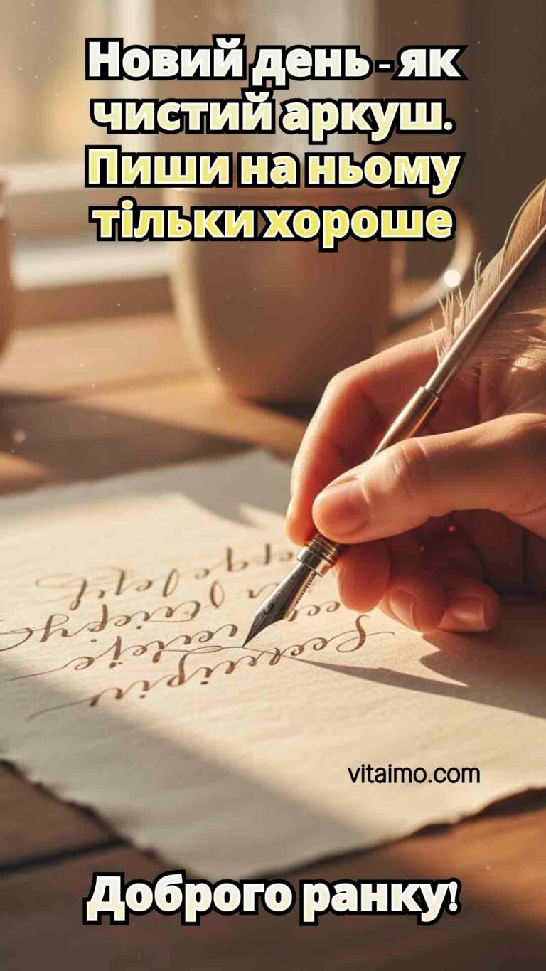 Побажання доброго ранку та натхнення на новий день