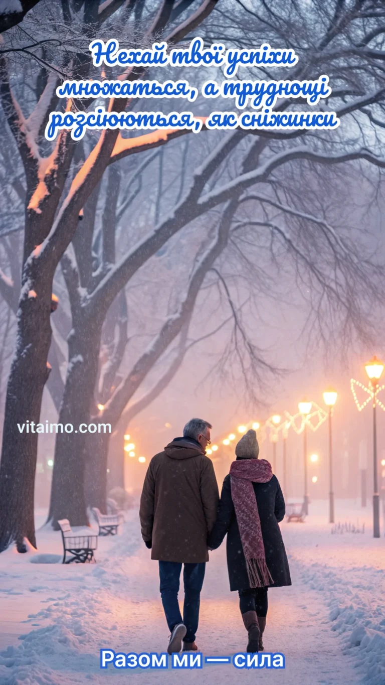 Новорічна листівка для коханого — Разом ми сила