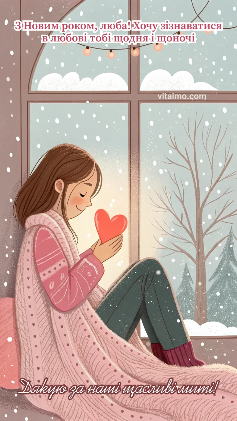 Зворушливе новорічне привітання для коханої, яка гріє серце щодня
