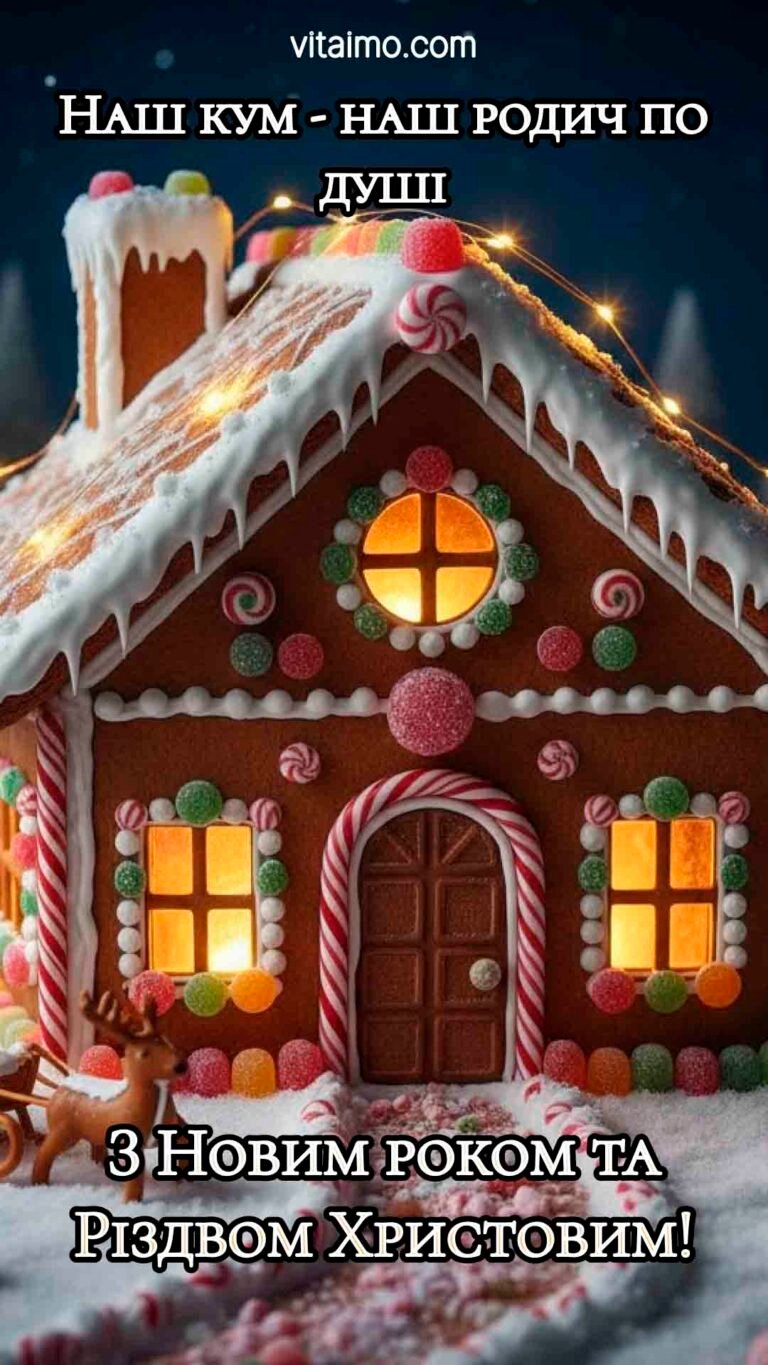 Дружнє новорічно-різдвяне привітання для кума