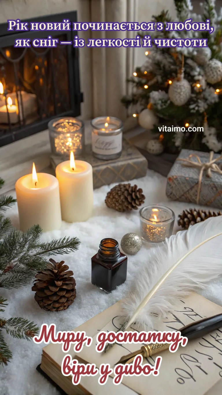 Святкова листівка з побажанням миру та добра