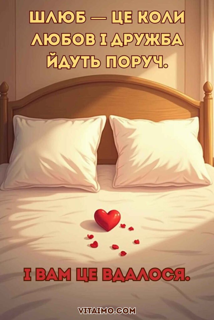 Ніжне привітання з річницею весілля для пари, де поєдналися любов і дружба