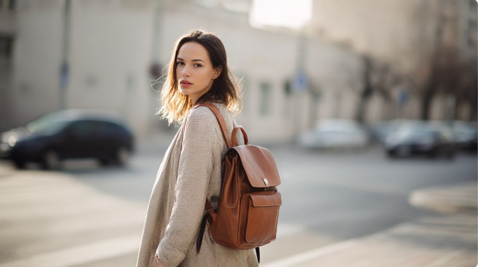 Жіночий рюкзак + брендовий одяг