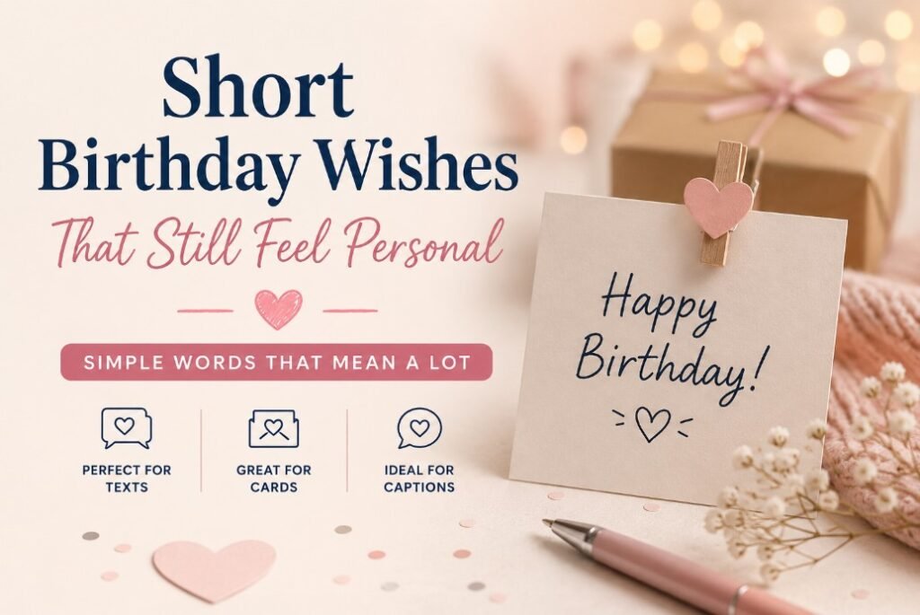 Short Birthday Wishes That Still Feel Personal 2 Short birthday wishes that still feel personal with a warm birthday card and gift