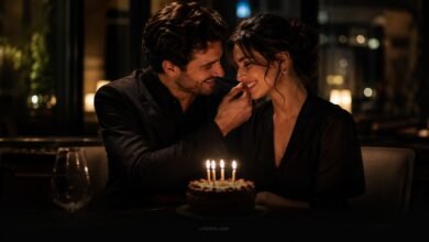 Sweet Birthday Messages for Someone You Love 1 Romantic birthday dinner with cake for someone you love
